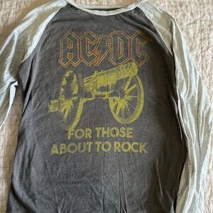 AC/DC Raglan Long Sleeve Tee XS